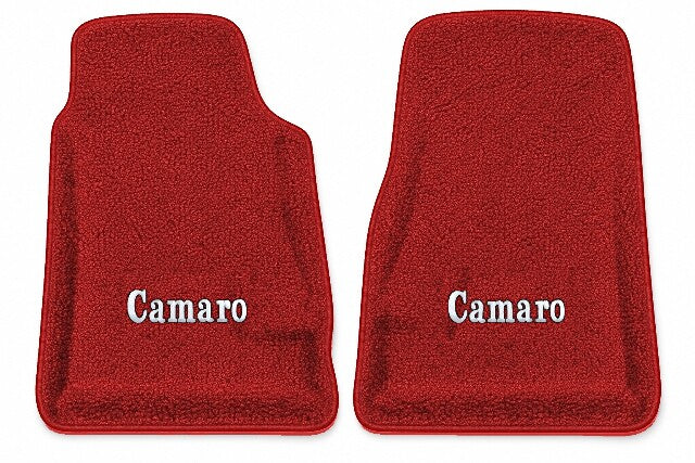 1967-69 Chevy Camaro Premium Contour Loop Floor Mats with Embroidered Logo Choices Front - 2-Piece - product image