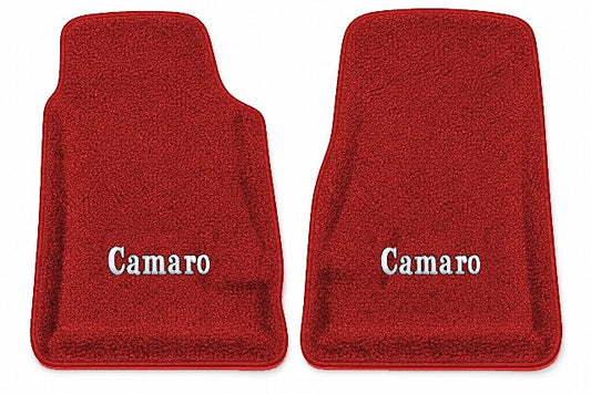 1967-69 Chevy Camaro Premium Contour Loop Floor Mats with Embroidered Logo Choices Front - 2-Piece - product image