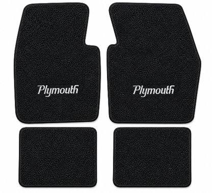 1971-1973 Plymouth Scamp Loop Floor Mats with Embroidered Logo Choices - 4-Piece - product details image 2