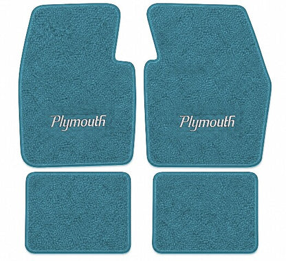 1971-1973 Plymouth Scamp Loop Floor Mats with Embroidered Logo Choices - 4-Piece - product image