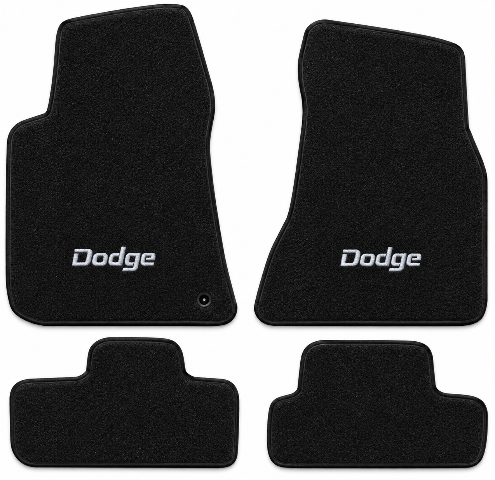2008-2010 Dodge Challenger Cutpile Floor Mats with Embroidered Logo Choices - 4-Piece - product image