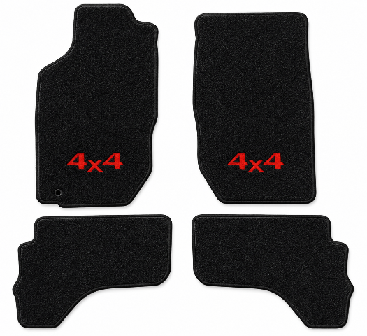 2001-2004 Toyota Tacoma Double Cab Cutpile Floor Mats with Embroidered Logo Choices - 4-Piece - product details image 2