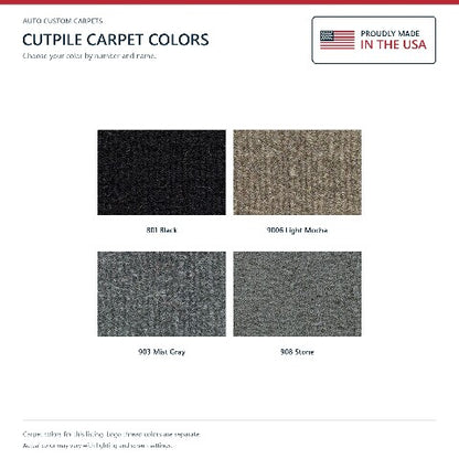 2001-2004 Toyota Tacoma Double Cab Cutpile Floor Mats with Embroidered Logo Choices - 4-Piece - product details image 6