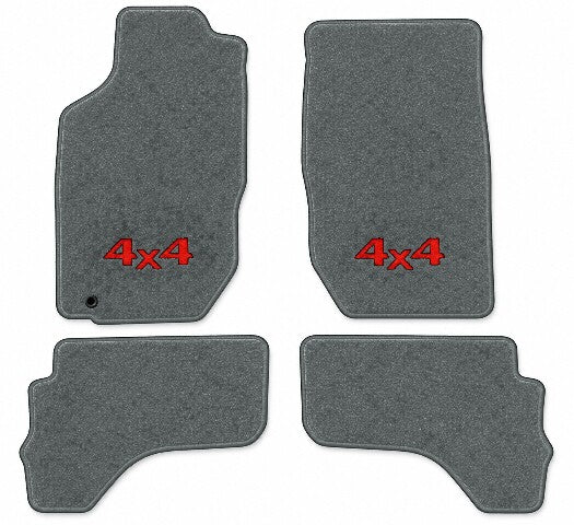 2001-2004 Toyota Tacoma Double Cab Cutpile Floor Mats with Embroidered Logo Choices - 4-Piece - product image