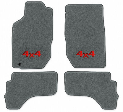 2001-2004 Toyota Tacoma Double Cab Cutpile Floor Mats with Embroidered Logo Choices - 4-Piece - product image