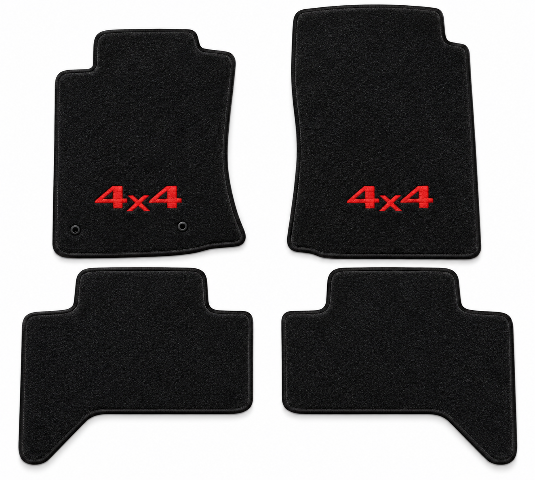 2005-2009 Toyota Tacoma Double Cab Cutpile Floor Mats with Embroidered Logo Choices - 4-Piece - product details image 2