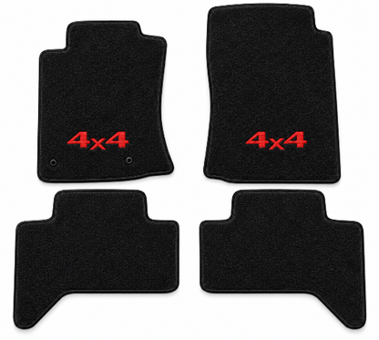 2005-2009 Toyota Tacoma Double Cab Cutpile Floor Mats with Embroidered Logo Choices - 4-Piece - product details image 2