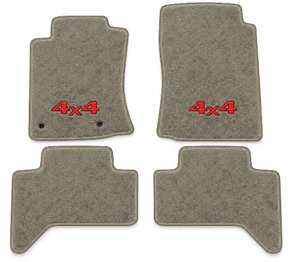 2005-2009 Toyota Tacoma Double Cab Cutpile Floor Mats with Embroidered Logo Choices - 4-Piece - product image