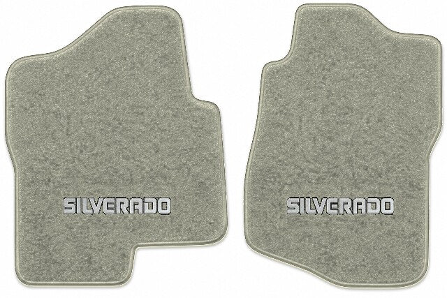2007-2013 Chevy Silverado 1500 Reg Cab Cutpile Floor Mats with Embroidered Logo Choices - 2-Piece - product image