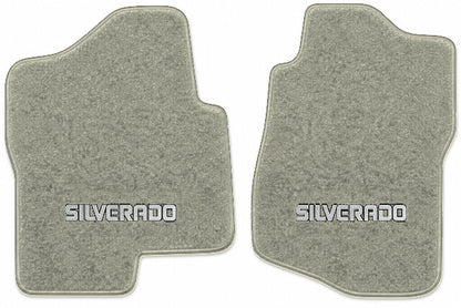 2007-2013 Chevy Silverado 1500 Reg Cab Cutpile Floor Mats with Embroidered Logo Choices - 2-Piece - product image