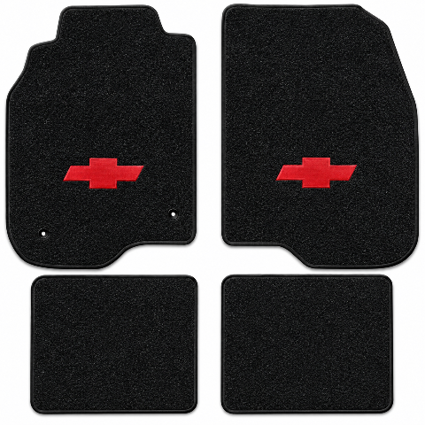 2008-2012 Chevy Malibu Cutpile Floor Mats with Embroidered Logo Choices - 4-Piece - product details image 2