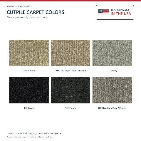 2007-2013 GMC Sierra 1500 Crew Cab Cutpile Floor Mats with Embroidered Logo Choices - 4-Piece - product details image 7