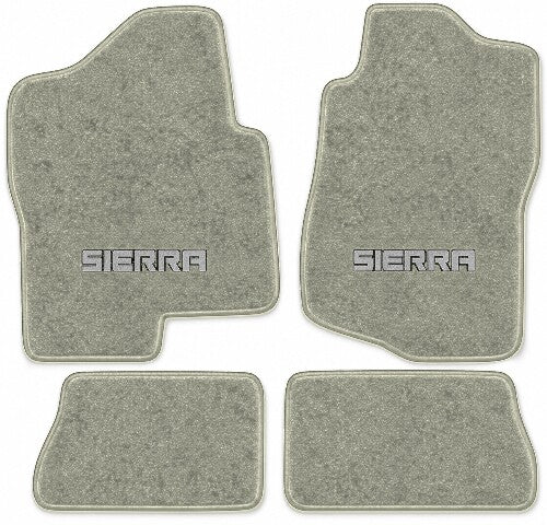2007-2013 GMC Sierra 1500 Crew Cab Cutpile Floor Mats with Embroidered Logo Choices - 4-Piece - product image
