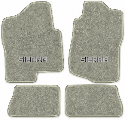 2007-2013 GMC Sierra 1500 Crew Cab Cutpile Floor Mats with Embroidered Logo Choices - 4-Piece - product image