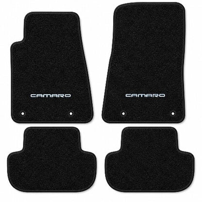 2010-2015 Chevy Camaro Cutpile Floor Mats with Embroidered Logo Choices - 4-Piece - product details image 3