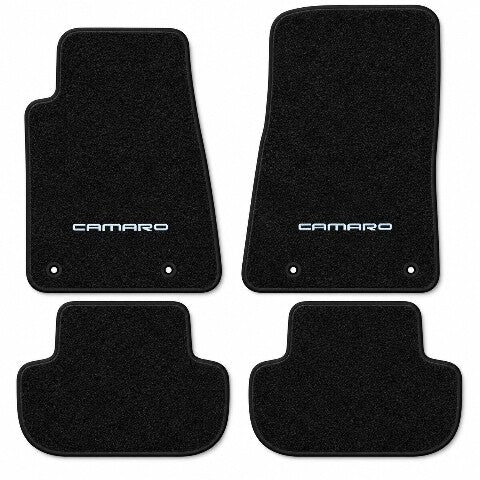 2010-2015 Chevy Camaro Cutpile Floor Mats with Embroidered Logo Choices - 4-Piece - product details image 13