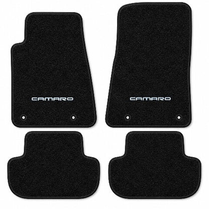 2010-2015 Chevy Camaro Cutpile Floor Mats with Embroidered Logo Choices - 4-Piece - product details image 13