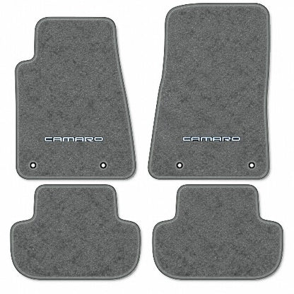 2010-2015 Chevy Camaro Cutpile Floor Mats with Embroidered Logo Choices - 4-Piece - product details image 11