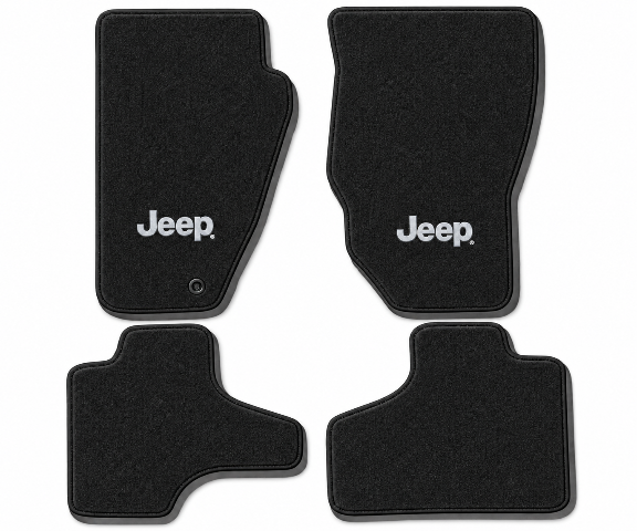 2008-2010 Jeep Liberty Cutpile Floor Mats with Embroidered Logo Choices - 4-Piece - product image