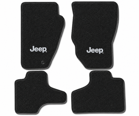 2008-2010 Jeep Liberty Cutpile Floor Mats with Embroidered Logo Choices - 4-Piece - product image