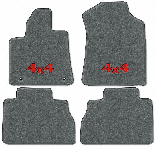 2007-2013 Toyota Tundra Double Cab Cutpile Floor Mats with Embroidered Logo Choices - 4-Piece - product image