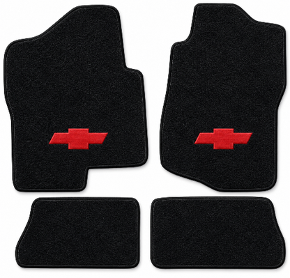 2007-2013 Chevy Avalanche Crew Cab Cutpile Floor Mats with Embroidered Logo Choices - 4-Piece - product details image 2