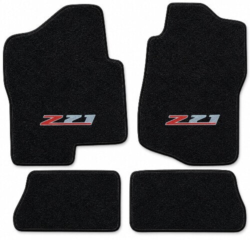 2007-2013 Chevy Avalanche Crew Cab Cutpile Floor Mats with Embroidered Logo Choices - 4-Piece - product details image 3