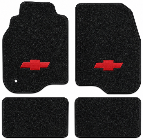 2004 Chevy Malibu Maxx 5DR Cutpile Floor Mats with Embroidered Logo Choices - 4-Piece - product details image 2