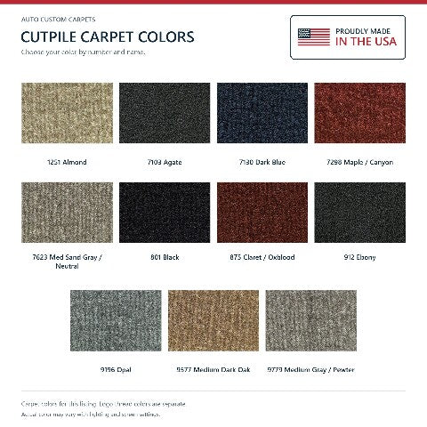 2000-2005 Buick LeSabre Custom Cutpile Floor Mats with Embroidered Logo Choices - 4-Piece - product details image 6