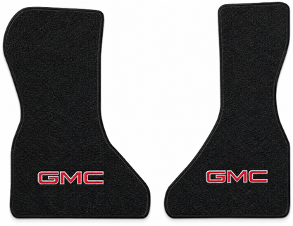 1983-1995 GMC G1500 Van Cutpile Floor Mats with Embroidered Logo Choices Front - 2-Piece - product details image 2