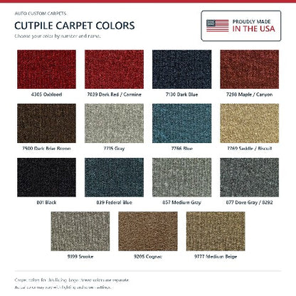 1983-1995 GMC G1500 Van Cutpile Floor Mats with Embroidered Logo Choices Front - 2-Piece - product details image 6
