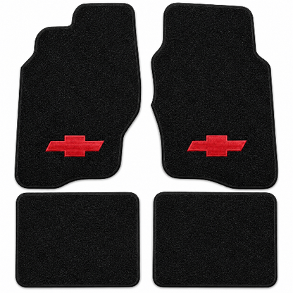 2004-2005 Chevy Malibu 4DR Cutpile Floor Mats with Embroidered Logo Choices - 4-Piece - product details image 2