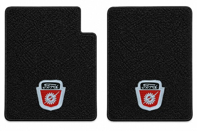 1957-1960 Ford F-100 Loop Floor Mats with Embroidered Logo Choices - 2-Piece - product details image 6
