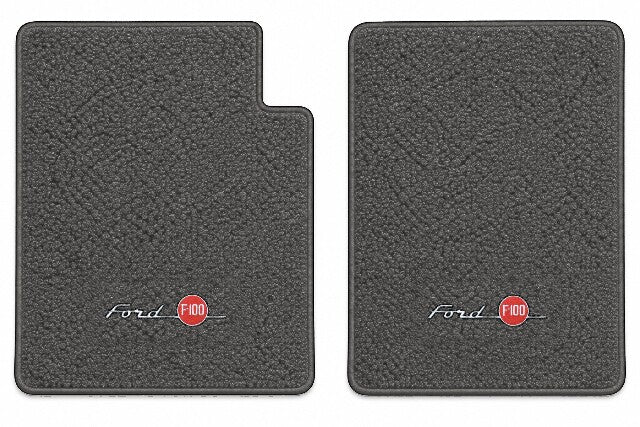 1961-1964 Ford F-100 Loop Floor Mats with Embroidered Logo Choices - 2-Piece - product image