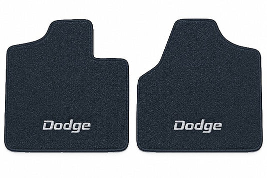 2001-2007 Dodge Caravan Cutpile Floor Mats with Embroidered Logo Choices Front - 2-Piece - product image