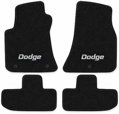 2011-2019 Dodge Challenger Cutpile Floor Mats with Embroidered Logo Choices - 4-Piece - product details image 2