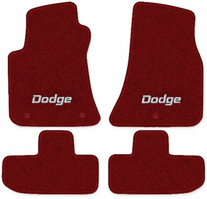 2011-2019 Dodge Challenger Cutpile Floor Mats with Embroidered Logo Choices - 4-Piece - product image
