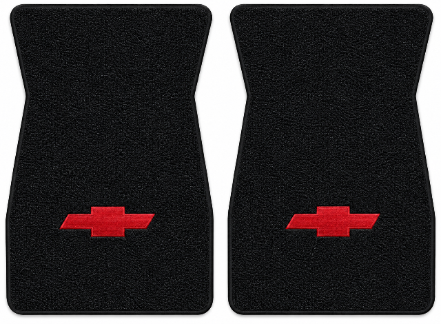 1973 Chevy El Camino Loop Floor Mats with Embroidered Logo Choices - 2-Piece - product details image 2
