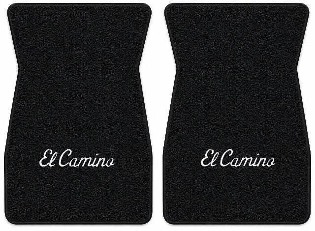 1973 Chevy El Camino Loop Floor Mats with Embroidered Logo Choices - 2-Piece - product details image 3