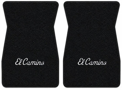 1973 Chevy El Camino Loop Floor Mats with Embroidered Logo Choices - 2-Piece - product details image 3