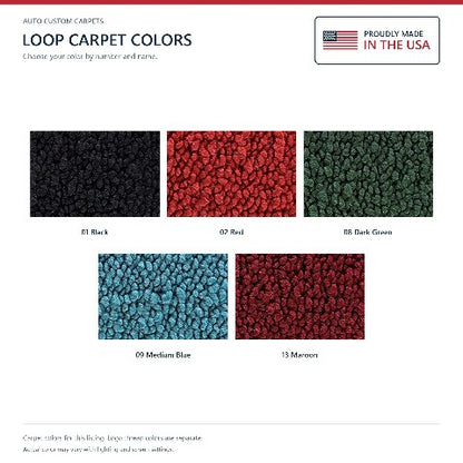 1973 Chevy Chevelle Loop Floor Mats with Embroidered Logo Choices - 4-Piece - product details image 30