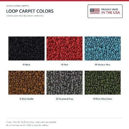 1973 GMC C15/C1500 Low Tunnel Loop Floor Mat Embroidered Logos Front - 1-Piece - product details image 7