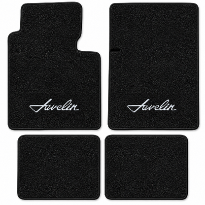 1970-1974 American Motors Javelin Cutpile Floor Mats with Embroidered Logo Choices - 4-Piece - product details image 2