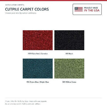 1970-1974 American Motors Javelin Cutpile Floor Mats with Embroidered Logo Choices - 4-Piece - product details image 7