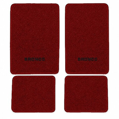 1974-1977 Ford Bronco Cutpile Floor Mats with Embroidered Logo Choices - 4-Piece - product image