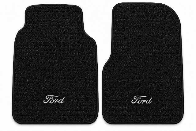 1973 Ford F-100 Loop Floor Mats with Embroidered Logo Choices - 2-Piece - product details image 2