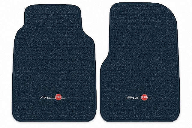 1973 Ford F-100 Loop Floor Mats with Embroidered Logo Choices - 2-Piece - product image