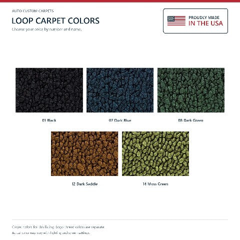 1973 Ford F-100 Loop Floor Mats with Embroidered Logo Choices - 2-Piece - product details image 10