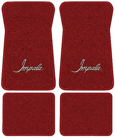 1974-1976 Chevy Impala Cutpile Floor Mats with Embroidered Logo Choices - 4-Piece - product image
