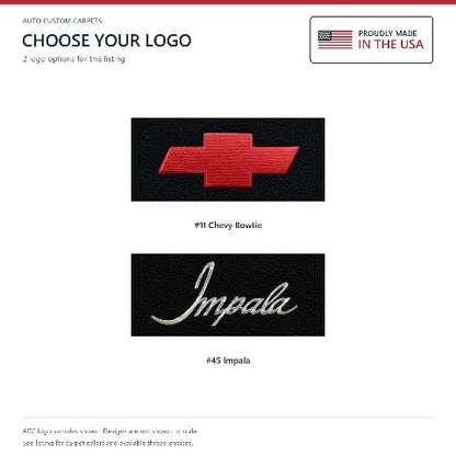 1974-1976 Chevy Impala Cutpile Floor Mats with Embroidered Logo Choices - 4-Piece - product details image 15